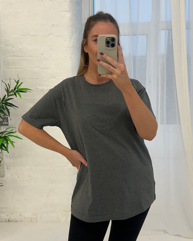 Basic Oversized breastfeeding Tshirt Dark Grey