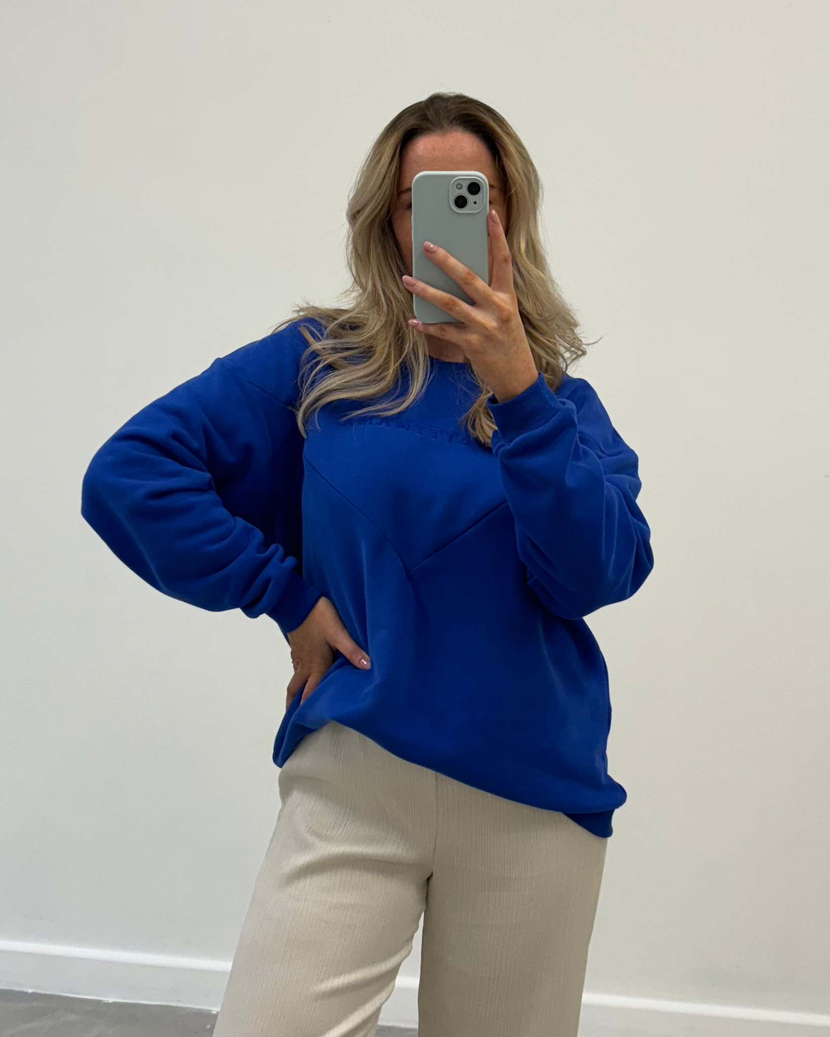 Essential Oversized Breastfeeding Sweatshirt Cobalt Blue