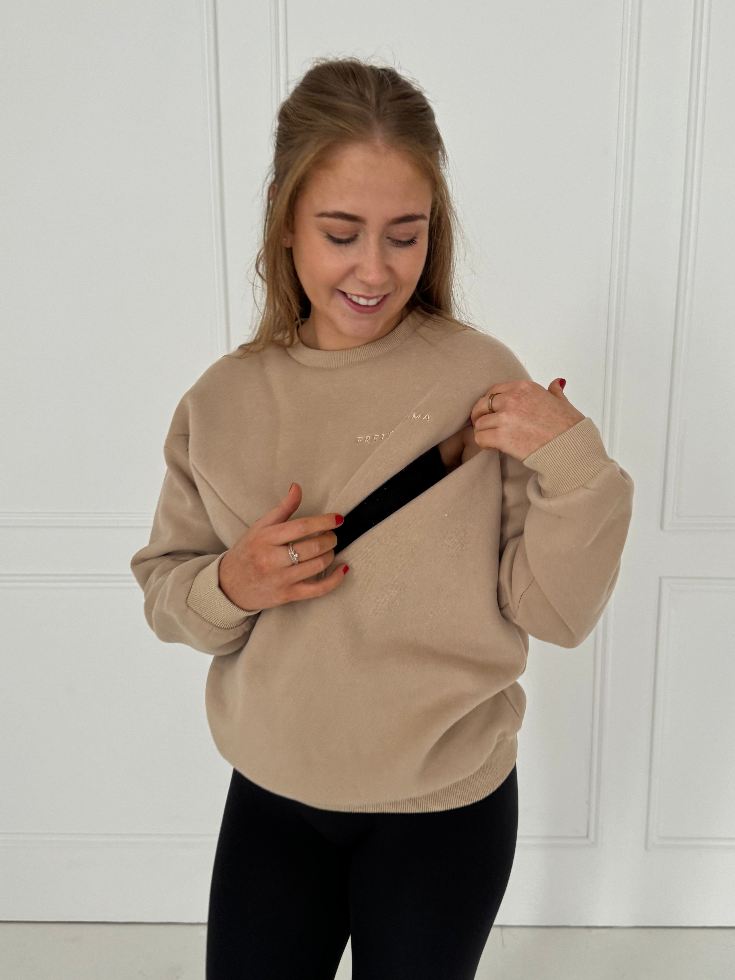 Signature Oversized Breastfeeding Sweater Light