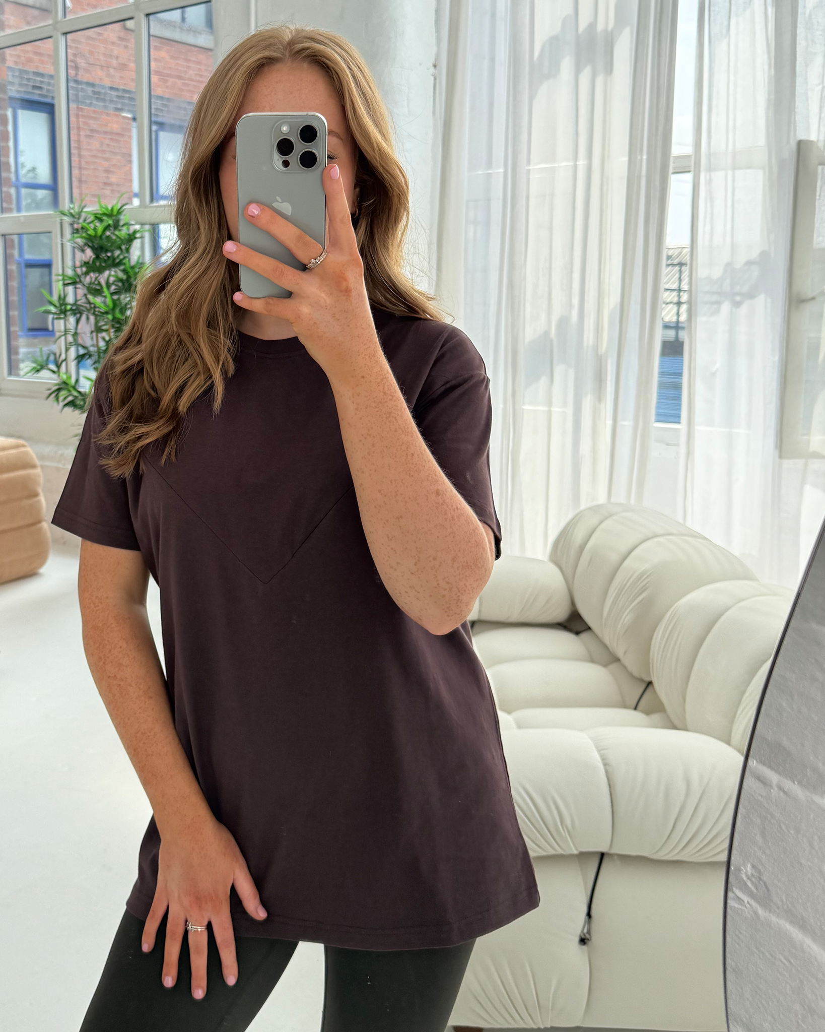 Everyday Oversized Breastfeeding Tshirt Chocolate
