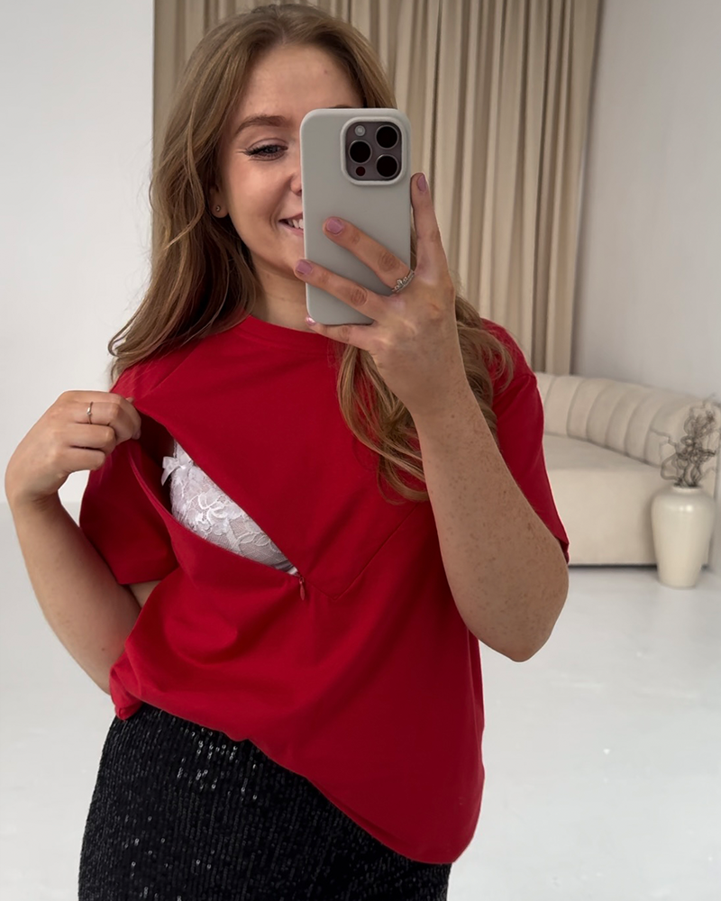 Everyday Oversized Breastfeeding Tshirt Holly