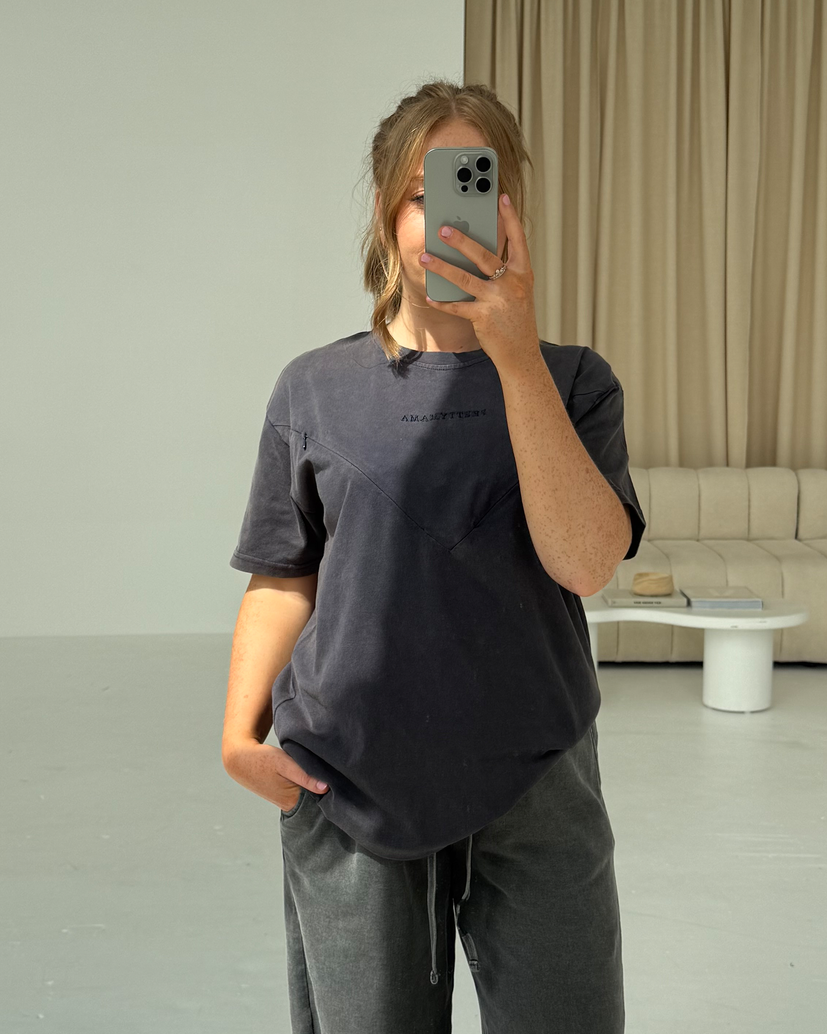 Nursing Everyday Oversized T-Shirt – Washed Navy