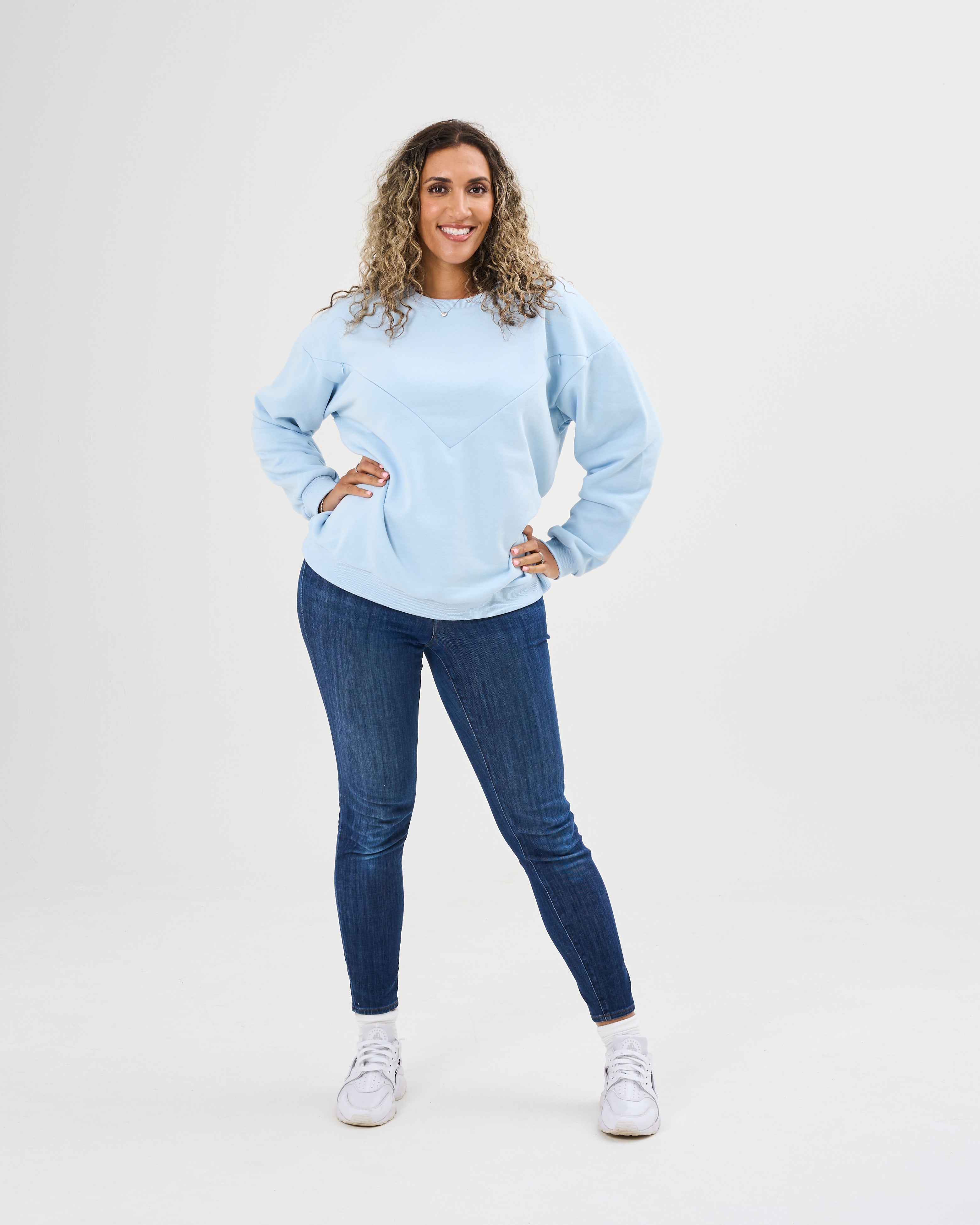 ARTECE 'Tiny Person's Milk' Funny Mom Sweatshirt - Breastfeeding Humor, Crewneck Pullover, New Mom Gift